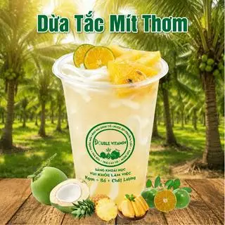 Hình ảnh Nước dừa + tắc + mít thơm rim chanh dây