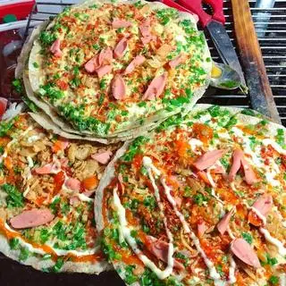 Hình ảnh Bánh tráng nướng mỡ hành - tép mỡ