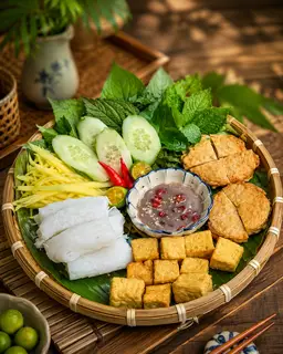Hình ảnh Bún đậu chả cốm+tặng1 nước