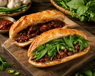 Hình ảnh Bánh Mì Thịt Nướng