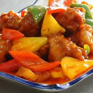 Hình ảnh Cơm  chả cá xào chua ngọt