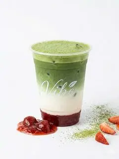 Hình ảnh Matcha latte dâu 