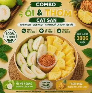 Hình ảnh Ổi và thơm cắt sẵn - 300g