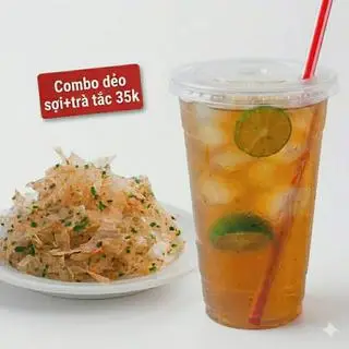 Hình ảnh combo dẻo sơi mỡ hành muối sặc + lục trà tắc đậm vị