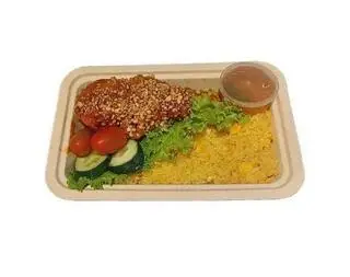 Hình ảnh Cơm gà xốt mắm bơ tỏi tặng 1 canh rong biển 