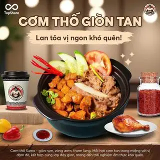 Hình ảnh Cơm thố bò xá xíu