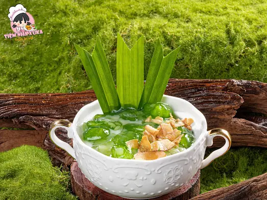Hình ảnh Bưởi cốm non dừa lá nếp