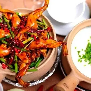 Hình ảnh combo 3ech+2cháo+rau luộc