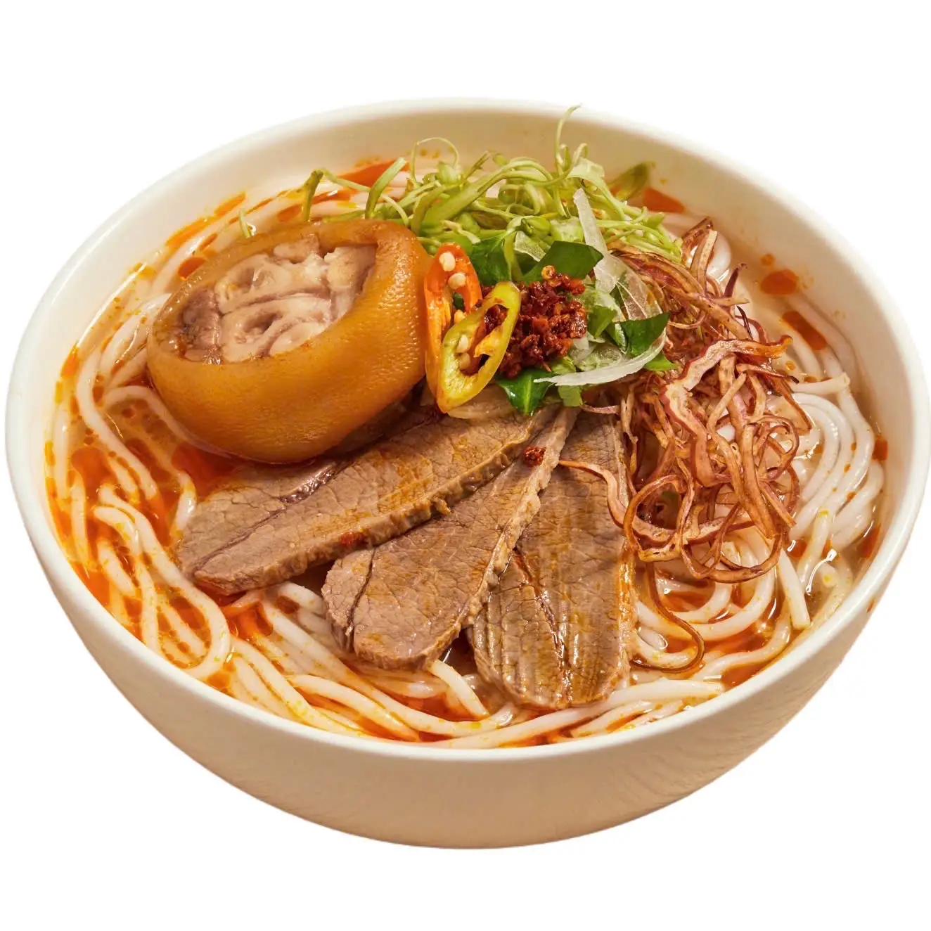 Hình ảnh Bún Bò Giò Heo Đặc Biệt (Giò Heo + Nạm Bò + Thịt Bắp Heo + Gân + Chả Cua)