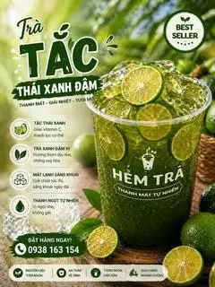 Hình ảnh trà tắc thái xanh