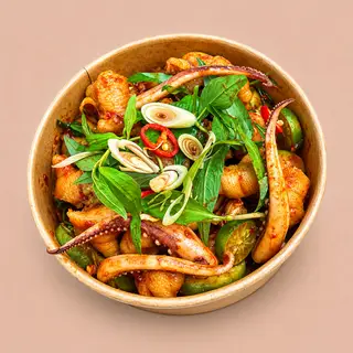 Hình ảnh Chân gà x râu mực x sốt Thái