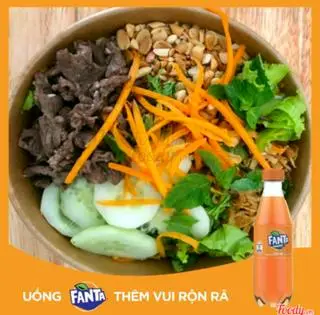 Hình ảnh Combo Bún Trộn Thịt Bò + 1 Fanta