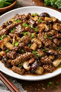 Hình ảnh Bò Xào Nấm 