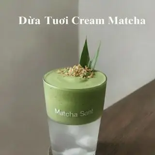 Hình ảnh Coconut cream matcha ココナッツ抹茶 500ml