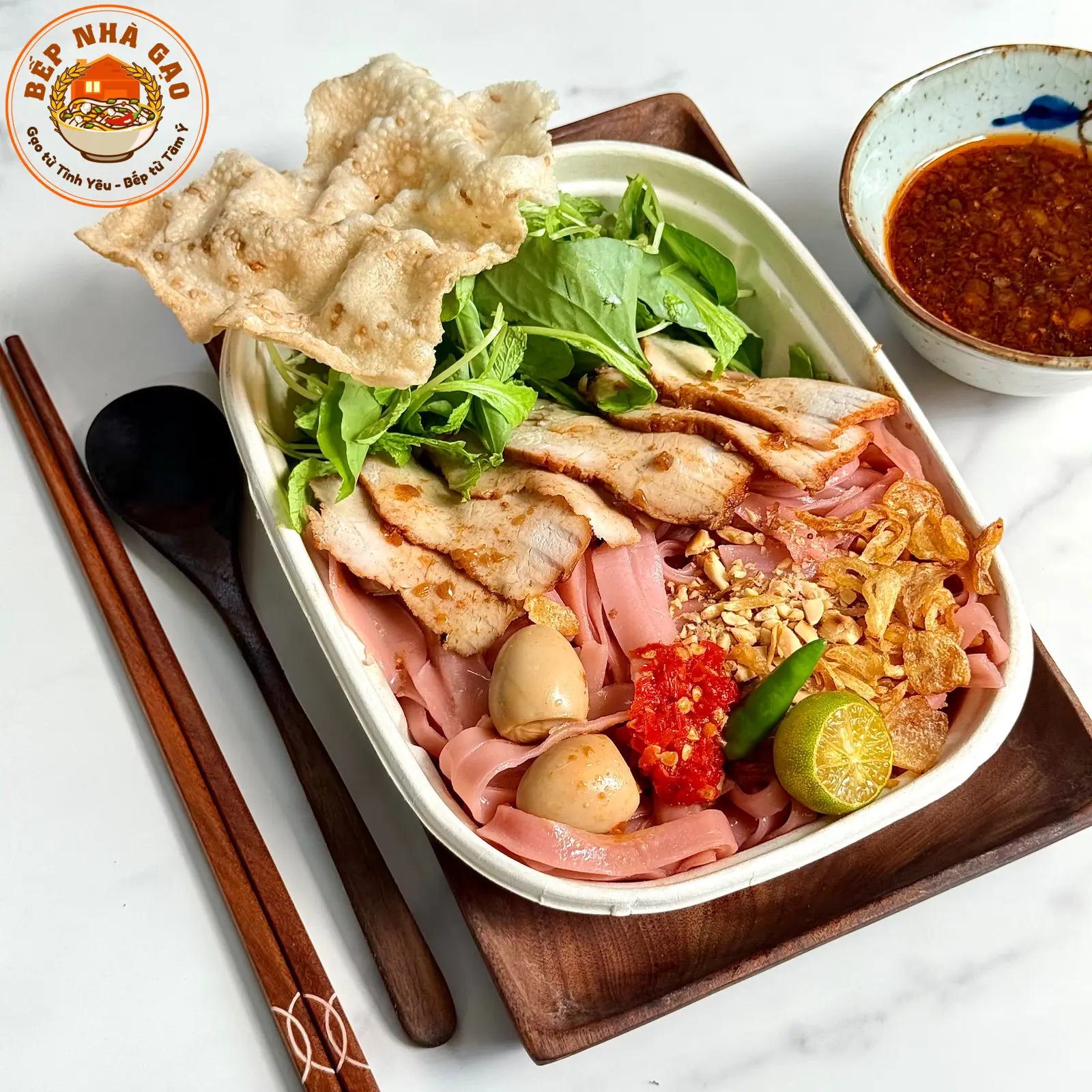 Hình ảnh Mì Quảng Trộn Thịt Xíu-tặng sữa đậu nành nhỏ
