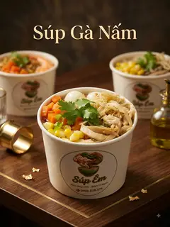 Hình ảnh Súp Gà Nấm