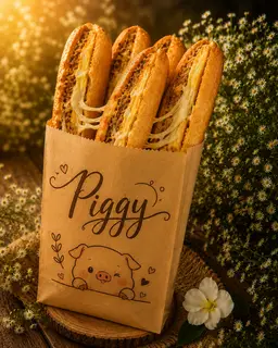 Hình ảnh Bánh mì Que Phô Mai kéo sợi