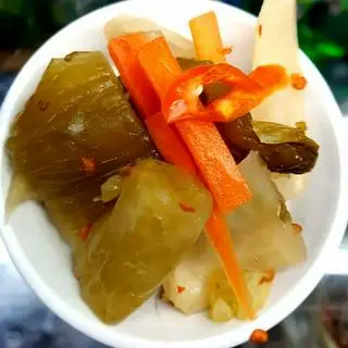 Hình ảnh Cháo trắng kim chi