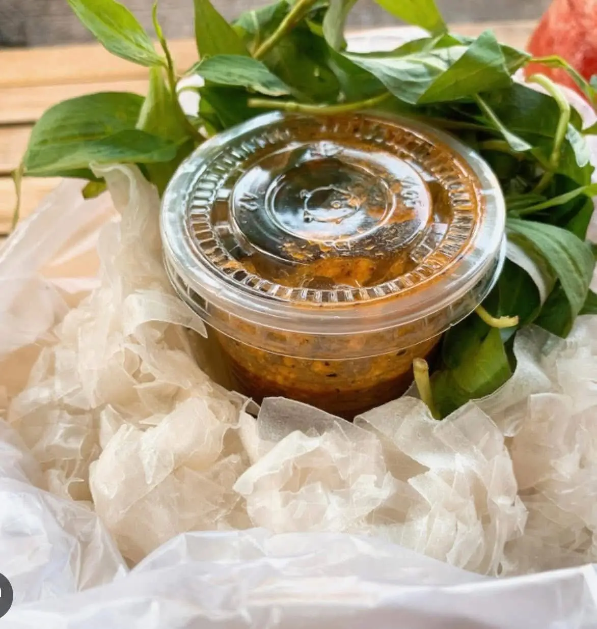 Hình ảnh Bánh tráng chấm phơi sương không trứng
