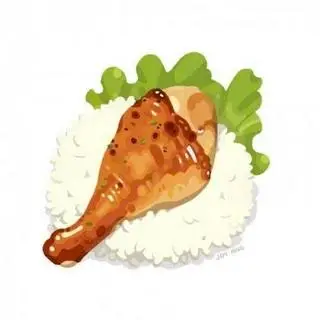 Hình ảnh Cơm đùi gà chiên giòn