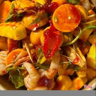 Hình ảnh chân gà rút xương sốt thái mix trứng non size nhỏ