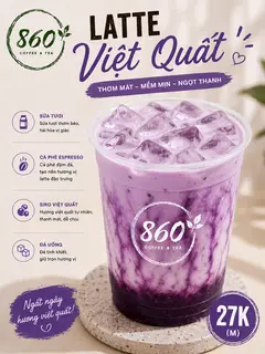 Hình ảnh latte việt quất