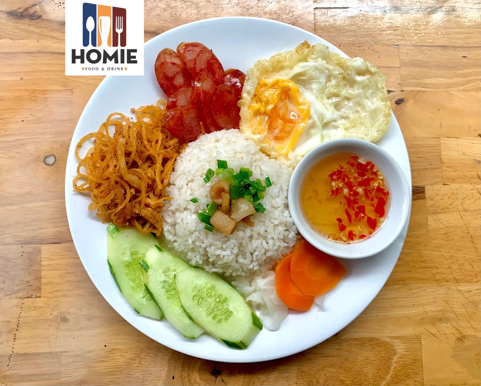 Hình ảnh Cơm Bì Trứng Lạp xưởng