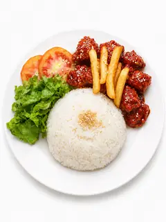Hình ảnh Cơm gà viên sốt BBQ