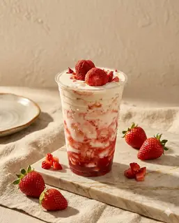 Hình ảnh Sữa dâu kem phô mai