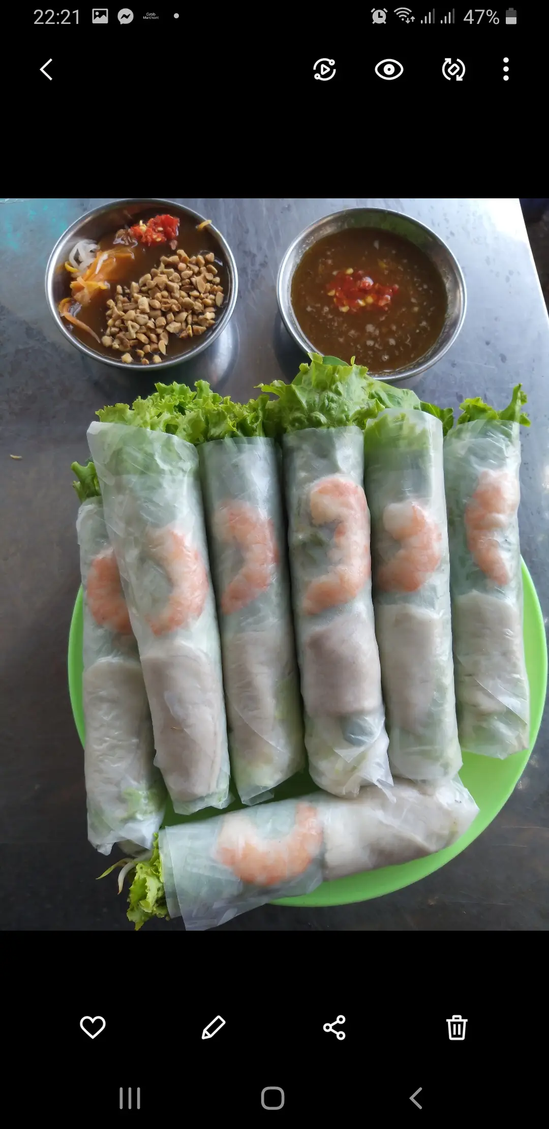 Hình ảnh gỏi cuốn tôm thịt tương