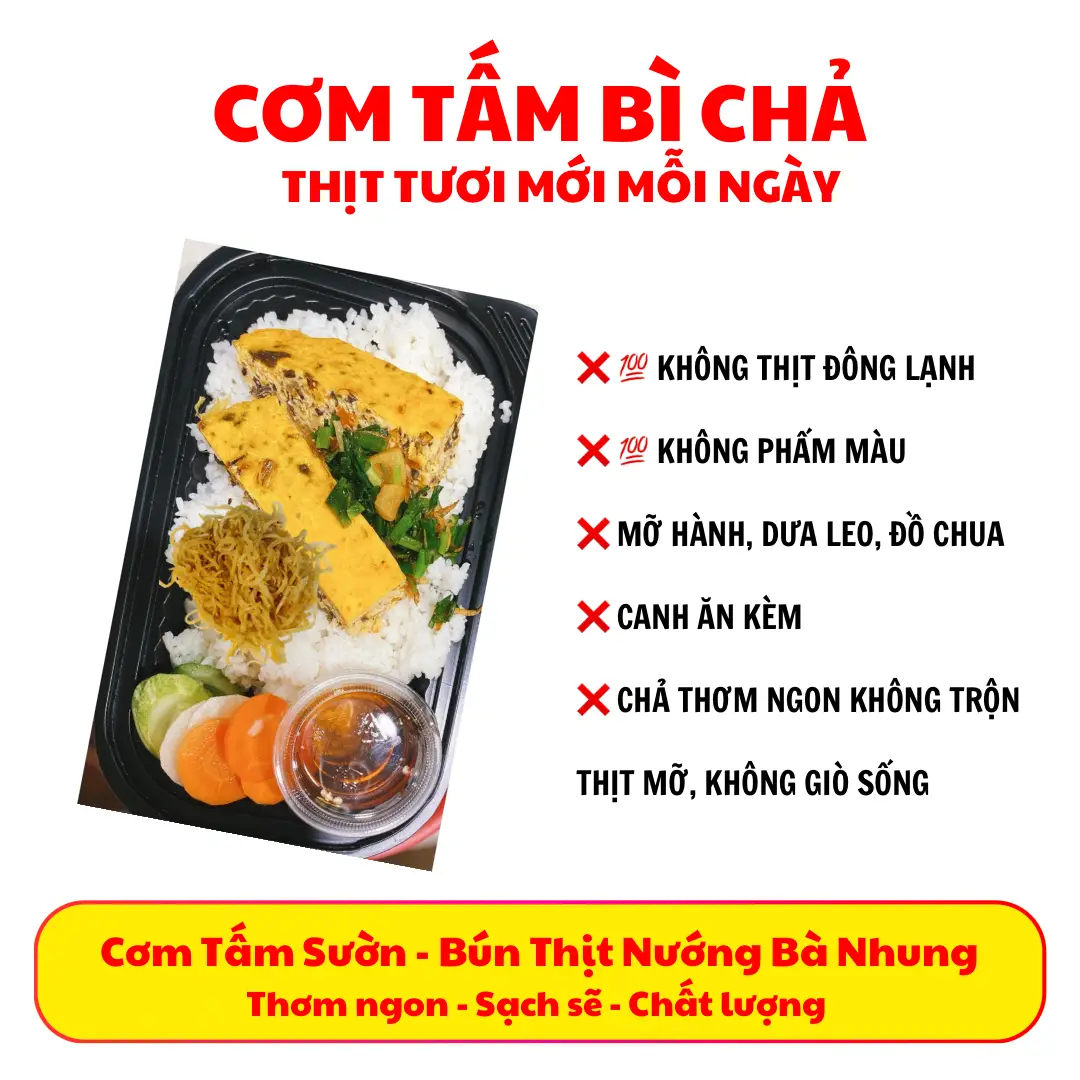 Hình ảnh Cơm Tầm Bì Chả