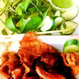 Hình ảnh Combo 300gr da + 200gr mề gà chiên giòn