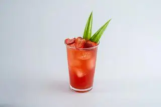 Hình ảnh Trà dâu bưởi hồng