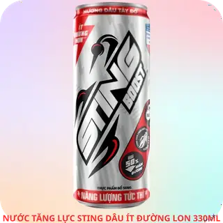 Hình ảnh Nước tăng lực STING hương dâu tây đỏ giảm 50% đường 320ml