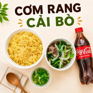 Hình ảnh Cơm rang cải bò + coca