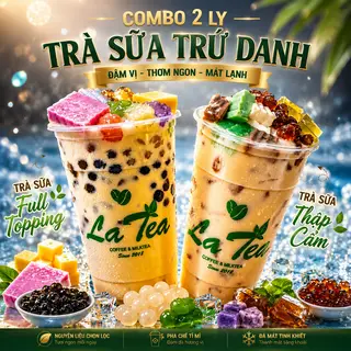 Hình ảnh Combo 2 ly Trà Sữa Trứ Danh