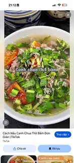 Hình ảnh canh chua  thịt băm 