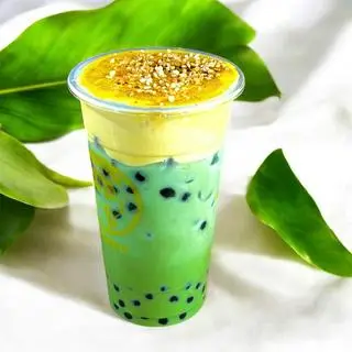 Hình ảnh Trà sữa Thái xanh - kem trứng nướng