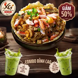 Hình ảnh Combo xôi ghẹ đặc biệt + trà sữa Thái xanh