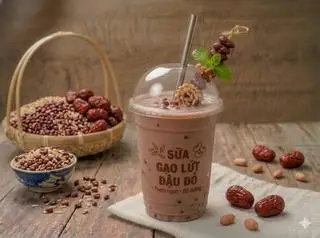 Hình ảnh Sữa Gạo Lứt Đậu Đỏ