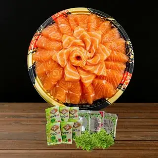 Hình ảnh Set sashimi 500g cá hồi tươi Nauy cho 3 người