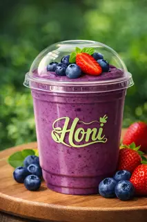 Hình ảnh Sinh tố dâu việt quất mật ong