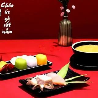 Hình ảnh Cháo ức gà sốt nấm