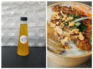 Hình ảnh Combo Party 2 Bún thịt nướng thường + 2 chai trà tắc + 2 ly đá 