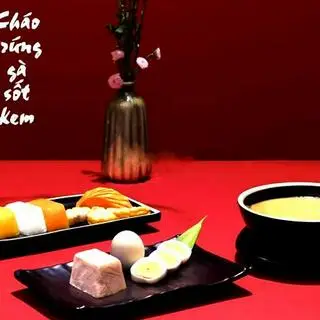 Hình ảnh Cháo trứng gà sốt kem