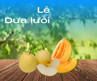 Hình ảnh Lê mix Dưa lưới