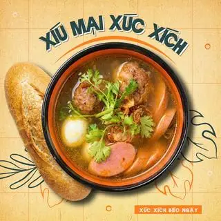 Hình ảnh XÍU MẠI XÚC XÍCH + BÁNH MÌ