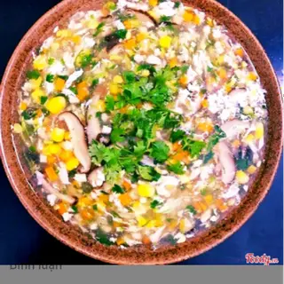Hình ảnh súp gà nấm 