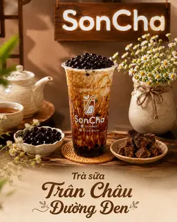 Hình ảnh Trà sữa trân châu đường đen(L)