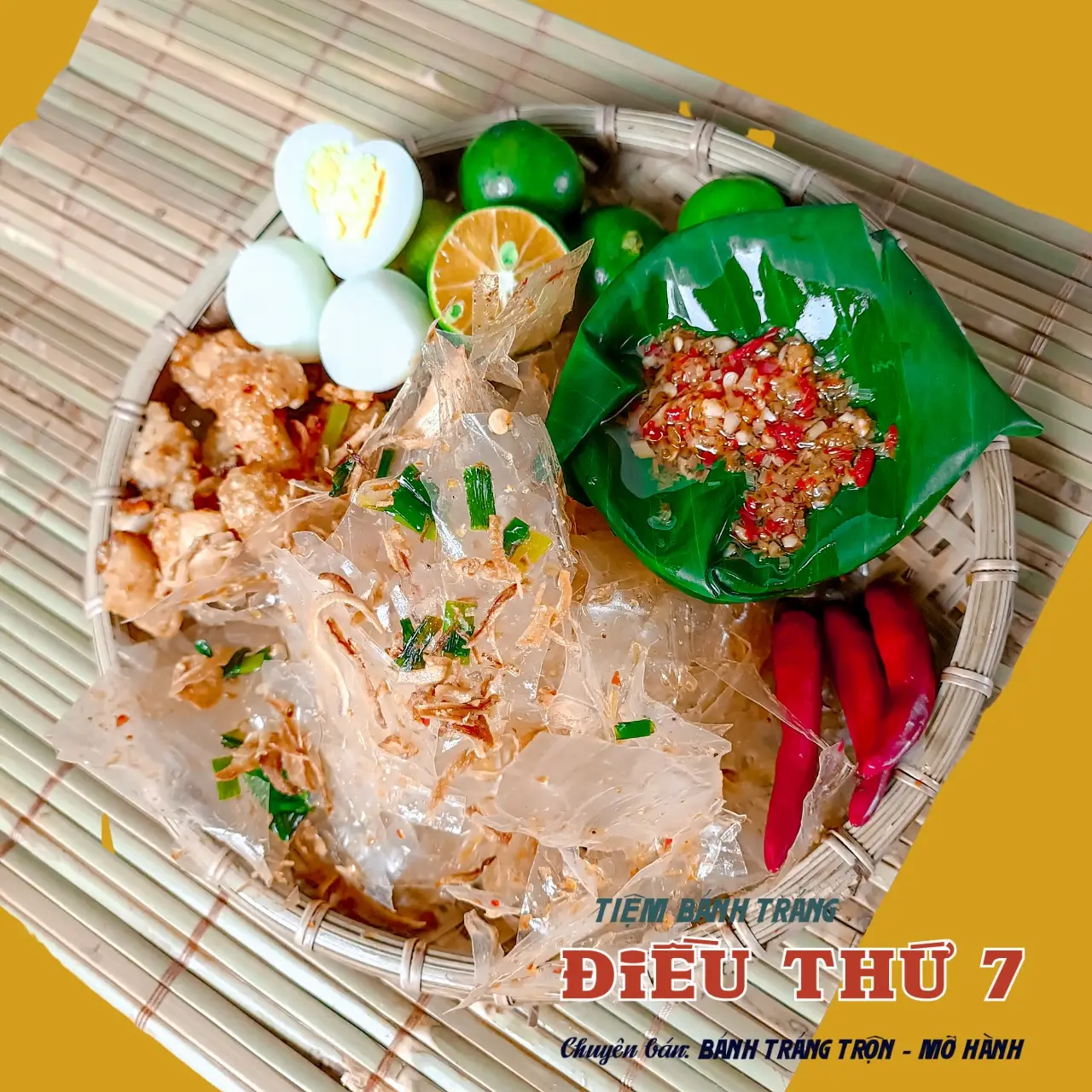 Hình ảnh Bánh Tráng Mỡ Hành Sate Tóp Mỡ Trứng cút